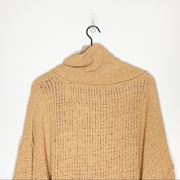 NWT Free People Be Yours Cowl Neck Camel Pullover - Picture 7 of 11
